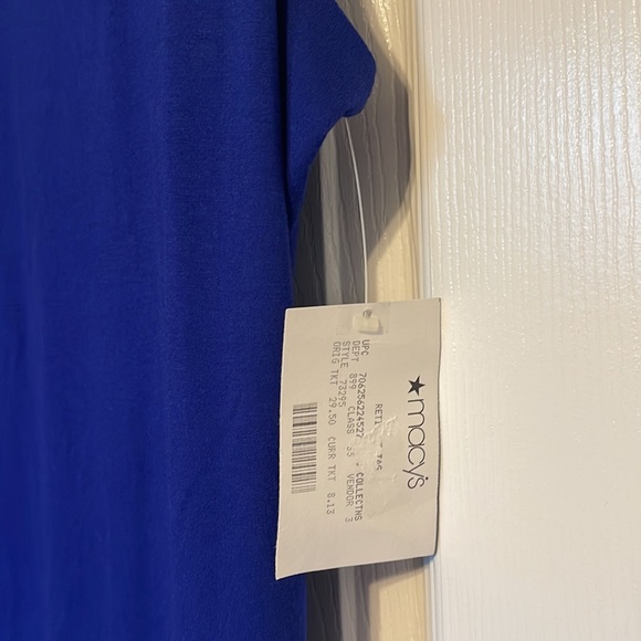 NWT INC International Concepts sleeveless shirt in royal blue size Large - Picture 4 of 8